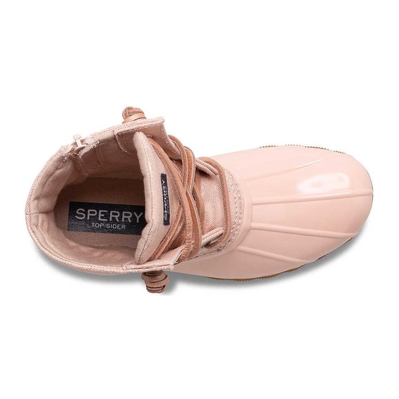 Sperry Saltwater Boots Blush Toddler Girls Size 8 Pink Rose Gold Metallic Water - Picture 4 of 10